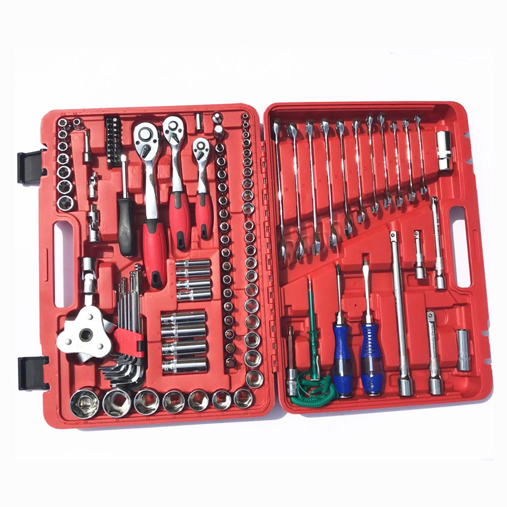 Professional 121 pcs tool sets Wrench Socket Ratchet Nuts Bits Auto Tools