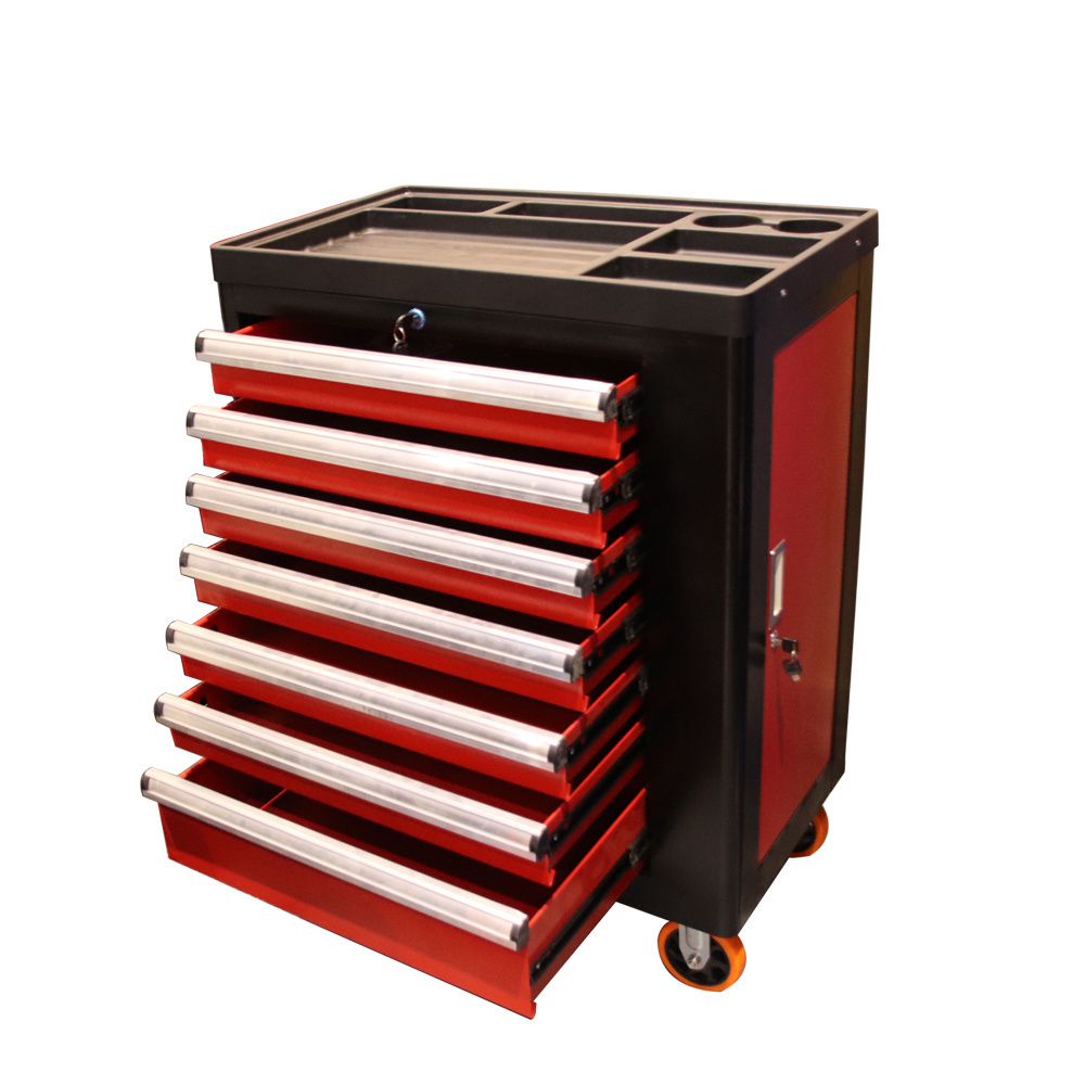 professional 7 drawers plastic top tool box/tool cabinet with wheels