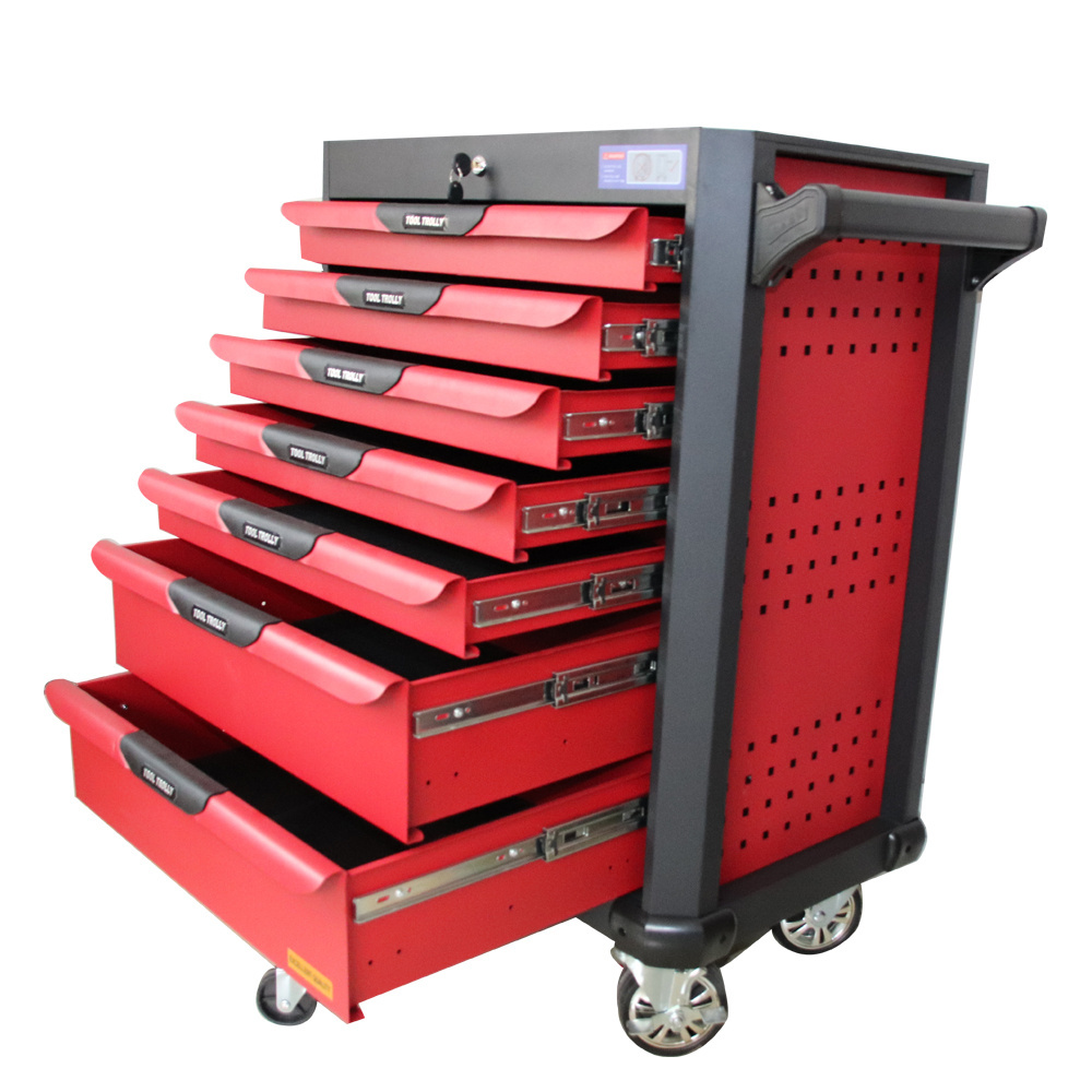 professional 7 drawers plastic top tool box/tool cabinet with wheels