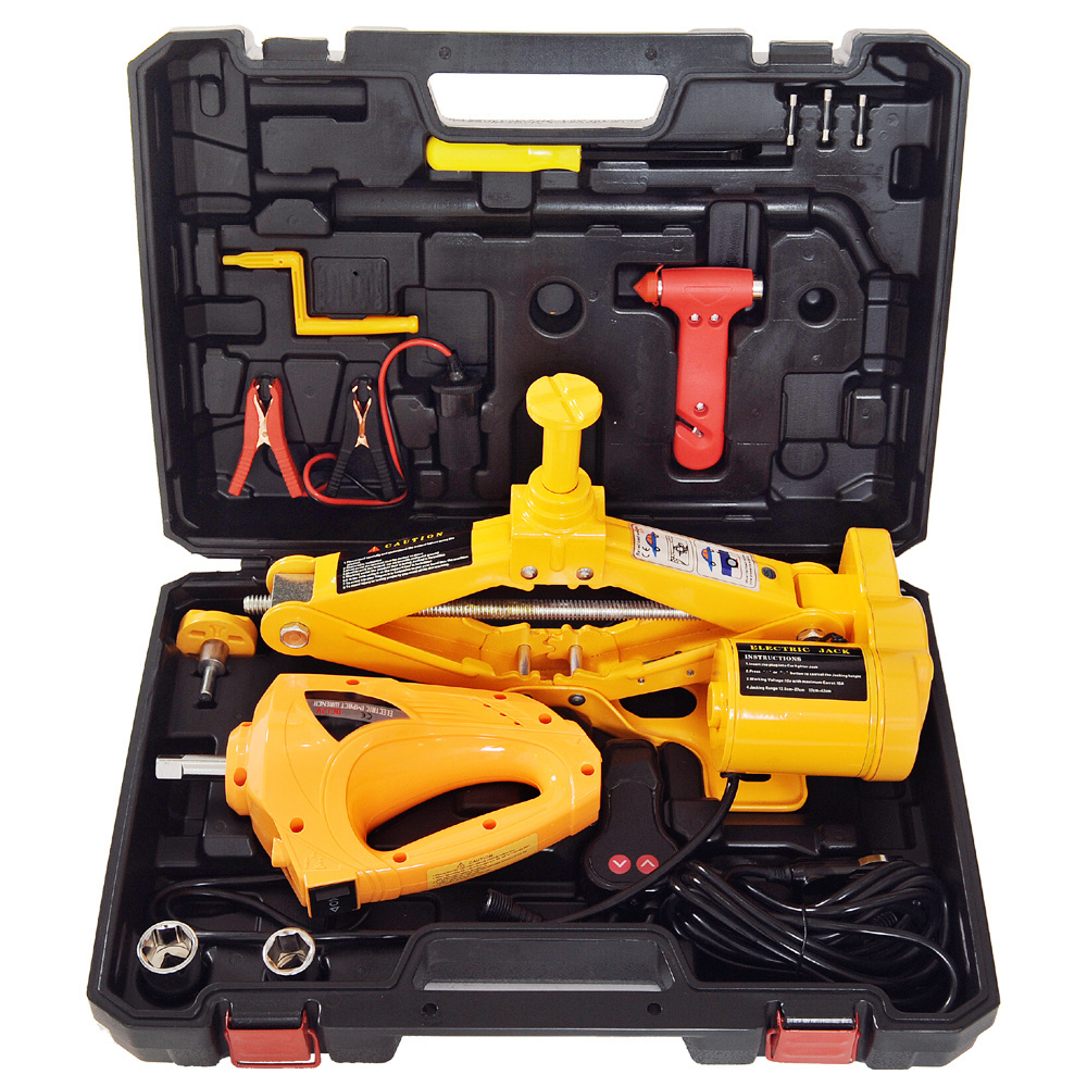 Electric Jack 12V automotive mechanical micro-spiral shear multi-functional emergency tire change tool set