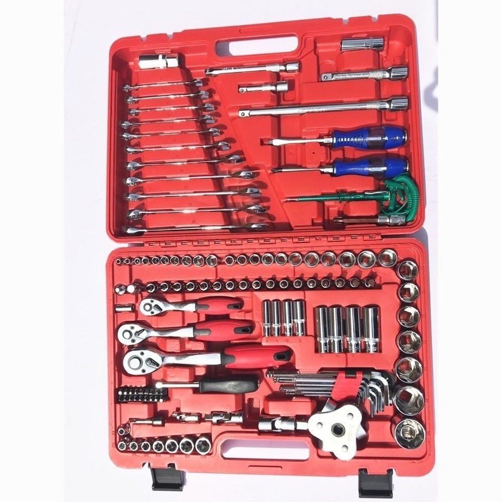 Professional 121 pcs tool sets Wrench Socket Ratchet Nuts Bits Auto Tools