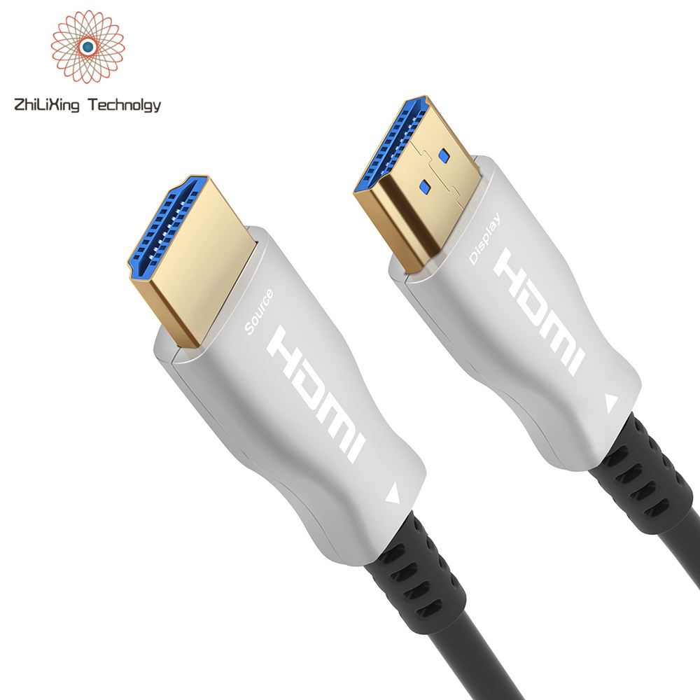 Factory wholesale price HDMI cable 2.0 4k active fiber optic aoc male to male cables for tv av audio ps4 cabl 10m 20m 50m 100m