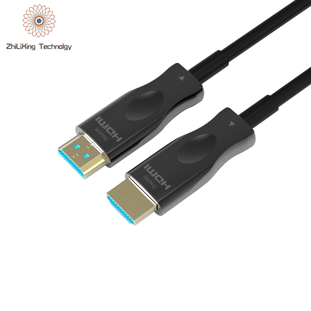 Factory wholesale price HDMI cable 2.0 4k active fiber optic aoc male to male cables for tv av audio ps4 cabl 10m 20m 50m 100m