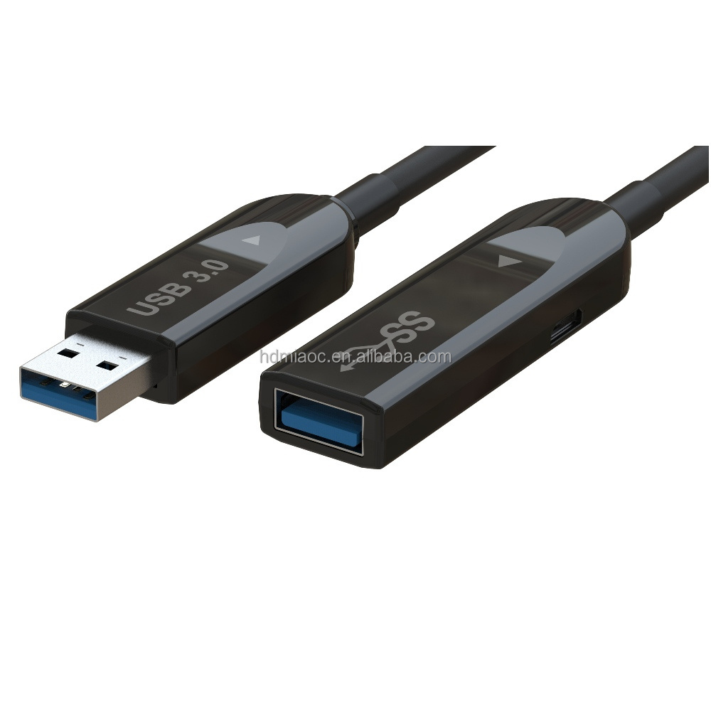 AOC USB 3.0 Compatible 2.0 Extension Fiber CABLE 5Gbps AM TO AF 100M