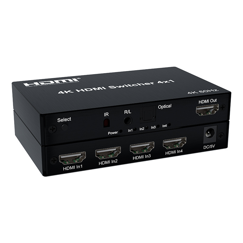 Sofly Hdmi Switch 4K 60Hz Hdmi Splitter 4X1 4 In 1 Out With Audio Video Hdmi Switcher