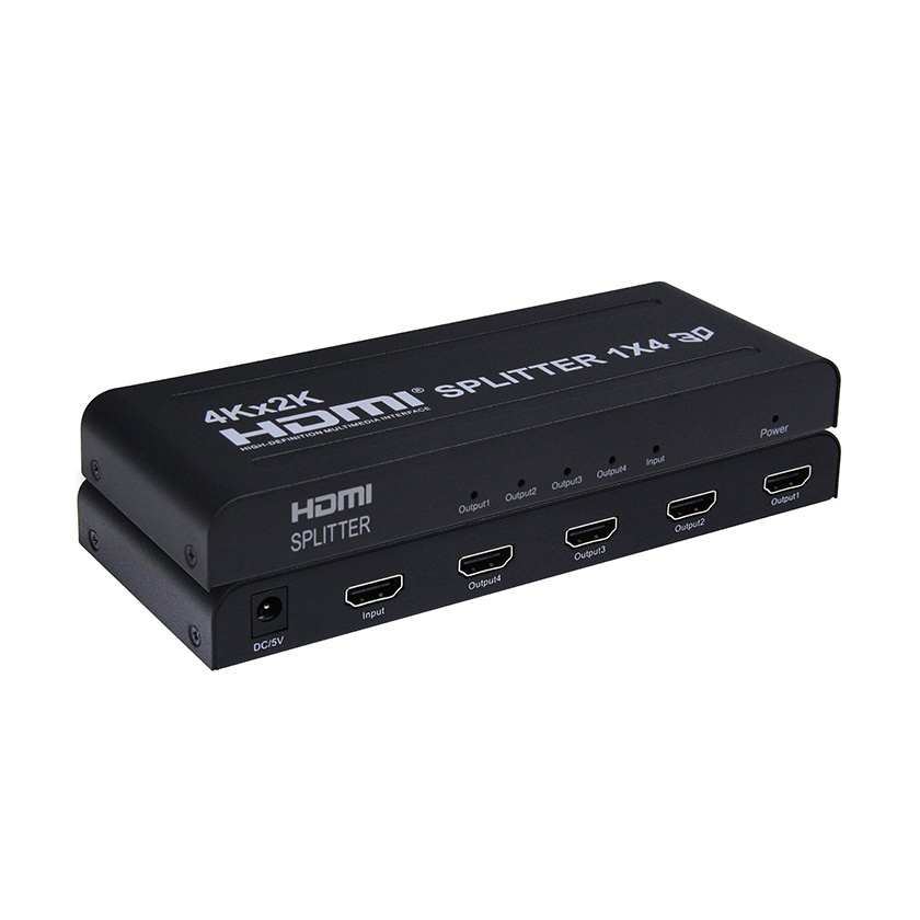 4K/30Hz HDMI splitter 4 port support HDCP 3D,hdmi splitter 1x4