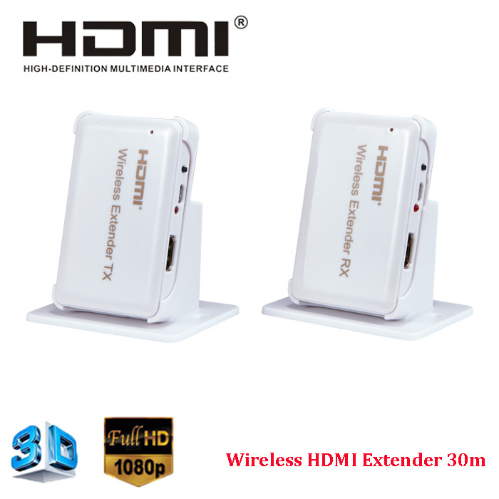 new design 1080p 3D hdmi 1.4 30m hdmi wireless extender long range wireless video transmitter receiver