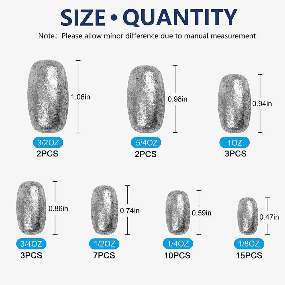 OEM Egg Sinker Greater Casting Distances Fishing Accessories Grey SWIVEL Lead Material Fishing Sinkers Customized Size 0Z Weight