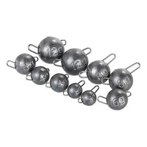 Round Shape OEM Ocean Beach Fishing Grey Color SWIVEL Lead Material Ball Sinker Casting Distance OEM Deep Water Customize