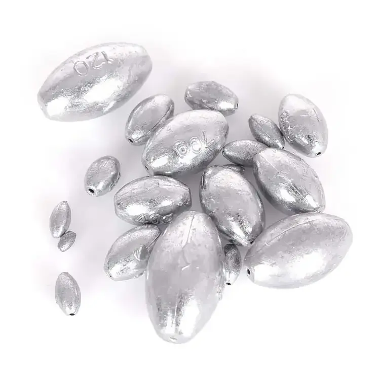 OEM Egg Sinker Greater Casting Distances Fishing Accessories Grey SWIVEL Lead Material Fishing Sinkers Customized Size 0Z Weight