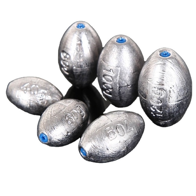 Aerodynamic Shape OEM Ocean Beach Fishing Grey Color SWIVEL Lead Material Egg Sinker For Greater Casting Distance OEM Deep Water