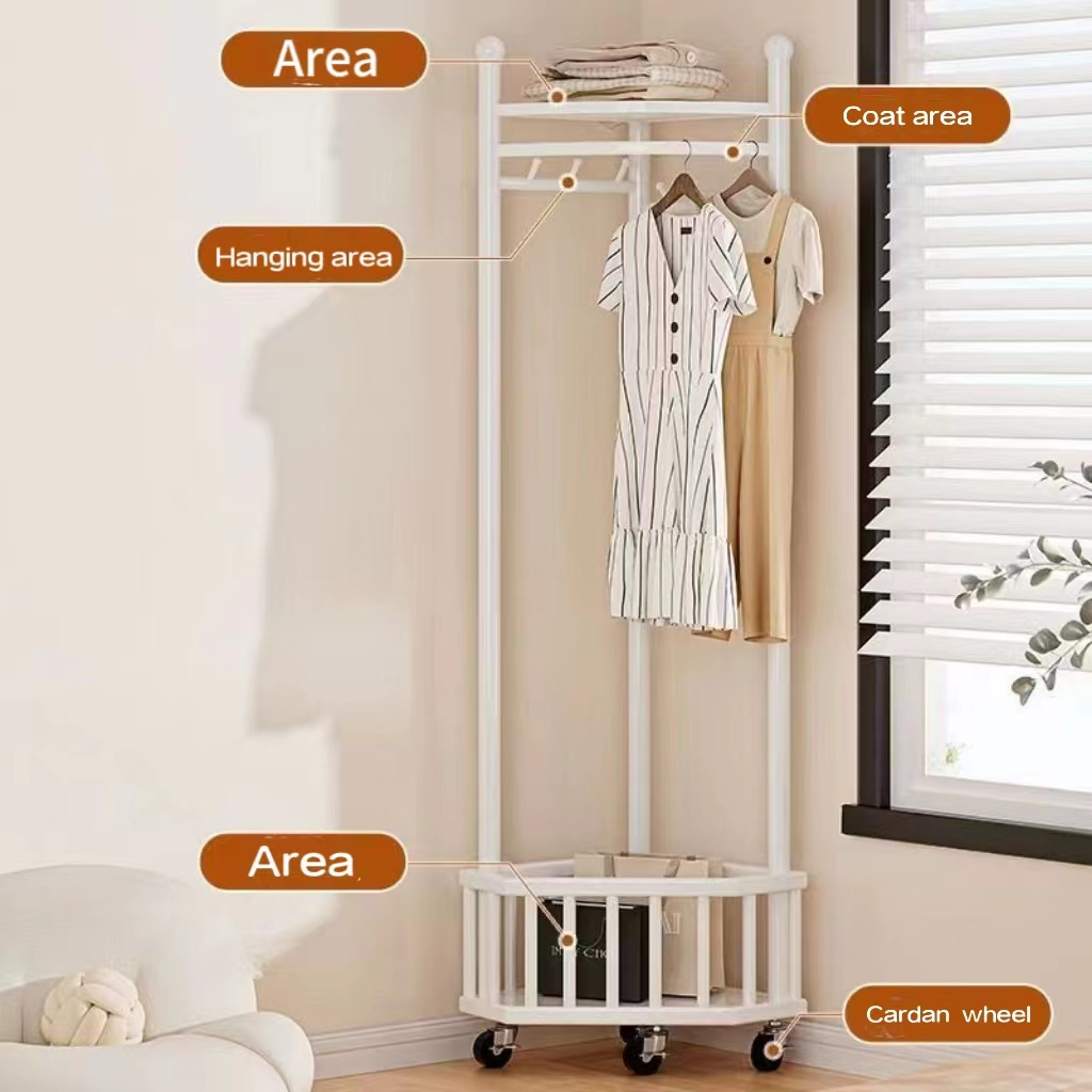 MovableAround the cornerstanding metal coat rackmetal tree hanger floor standing coat rack standcorner coat rack