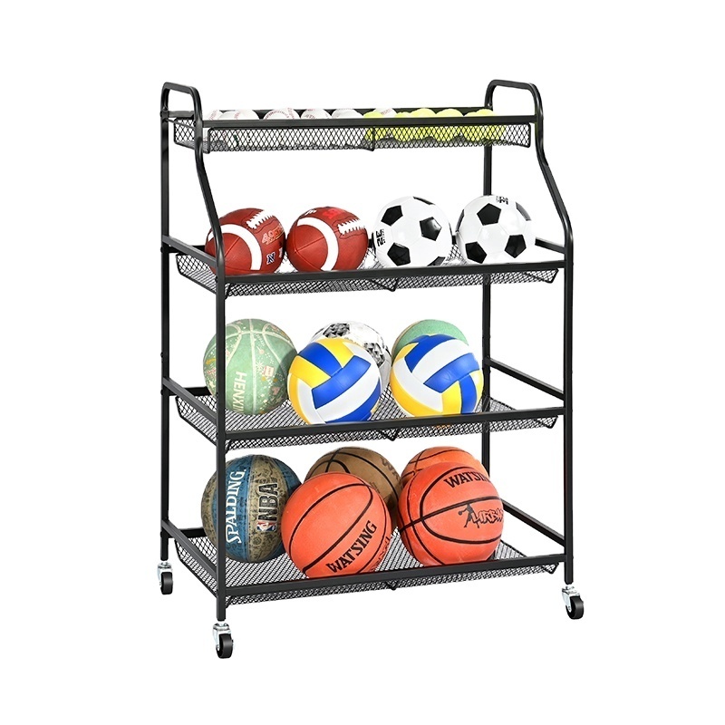 Basketball storage rack Ball sports equipment storage rack Large capacity sports equipment fitness tool rack