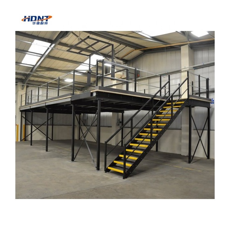 Heavy-Duty Multi-Level Loft Mezzanine Floor Rack System Steel Platform Attic Supported Stacking Racks & Shelves