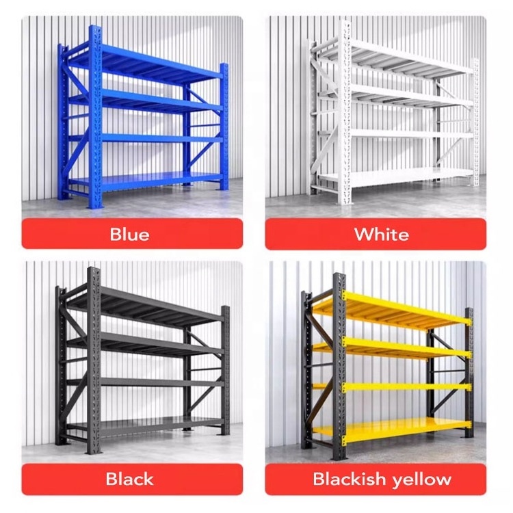 4 Tier Metal Storage Shelf Rack Boltless Assembly Medium Duty Long Span Shelving for  Shelves