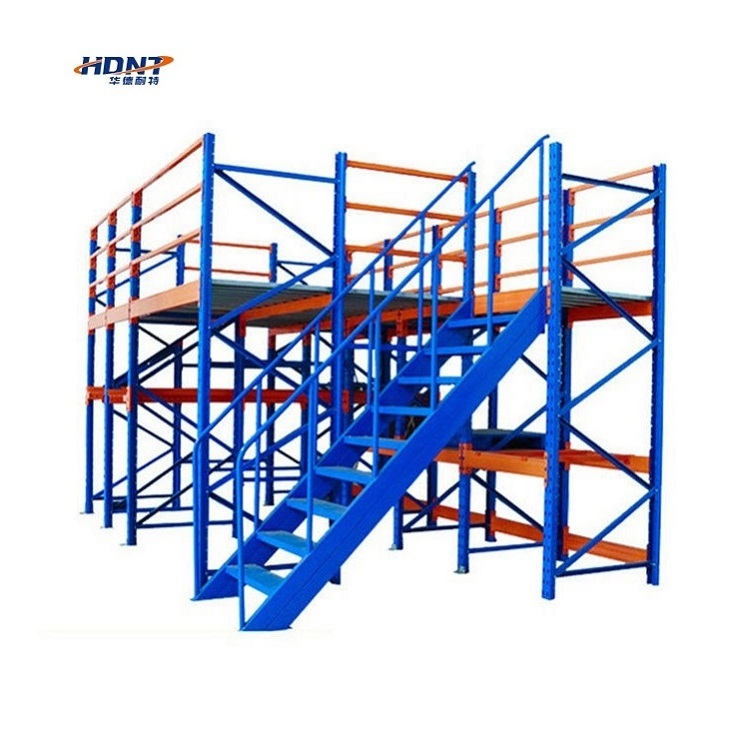 Customized Durable Steel Mezzanine Floor Rack for Warehouse Storage Corrosion Protection Feature