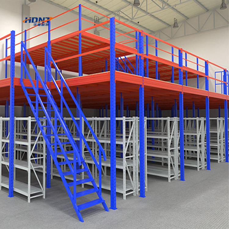 Heavy-Duty Multi-Level Loft Mezzanine Floor Rack System Steel Platform Attic Supported Stacking Racks & Shelves