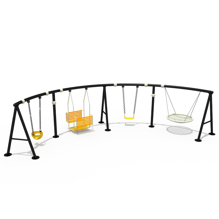 Factory price kindergarten child play swing slide set outdoor amusement equipment kids swing for sale