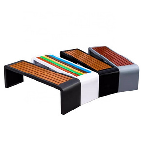 China manufacturer custom high quality metal outdoor public park bench seats without backrest