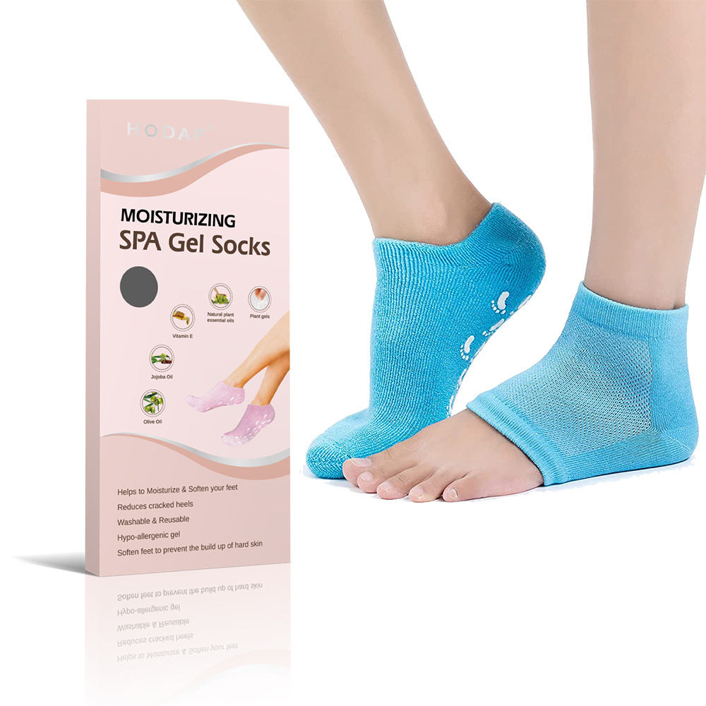 Winning product 2024 OEM ODM cooling gel socks gel spa moisture socks and gloves