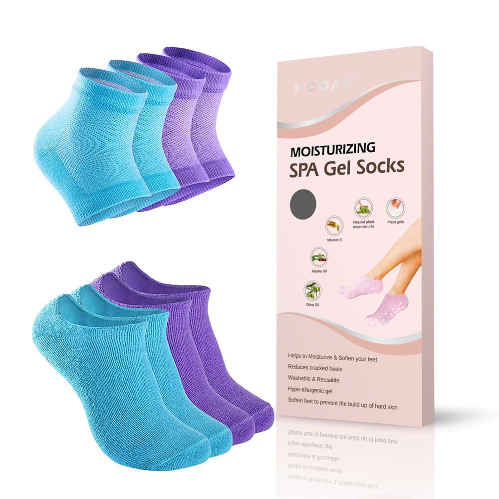 Problem solving products 2024 silicone gel foot socks gel socks moisture spa socks