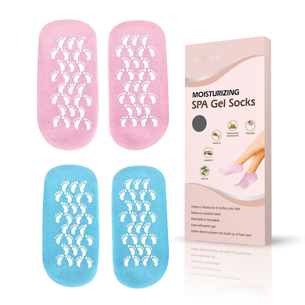 Problem solving products 2024 silicone gel foot socks gel socks moisture spa socks