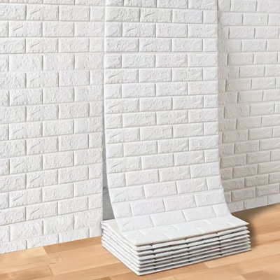 DIY 3D Foam Brick Pattern Wallpaper 3d Foam Squares Waterproof Wall Sticker