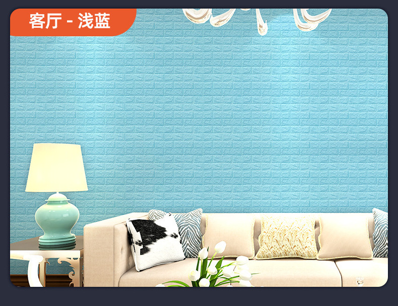 DIY 3D Foam Brick Pattern Wallpaper 3d Foam Squares Waterproof Wall Sticker