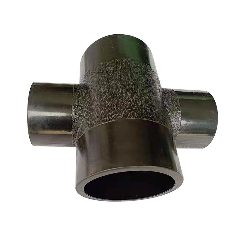 Good Quality Injection Butt fusion equal cross four way tee pipe fitting