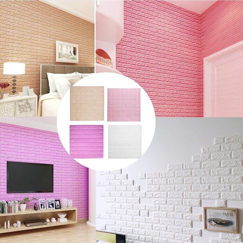 Newest Style Wall Paper 3D Foam Wall Panel 3D Brick Soft Wall Stickers For Home Decoration