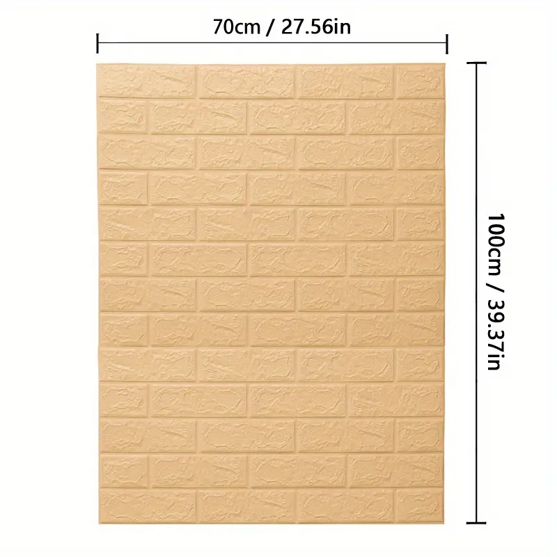 Waterproof pe foam wall bricks  3d wall stickers home decor wallpaper foam tile sheets