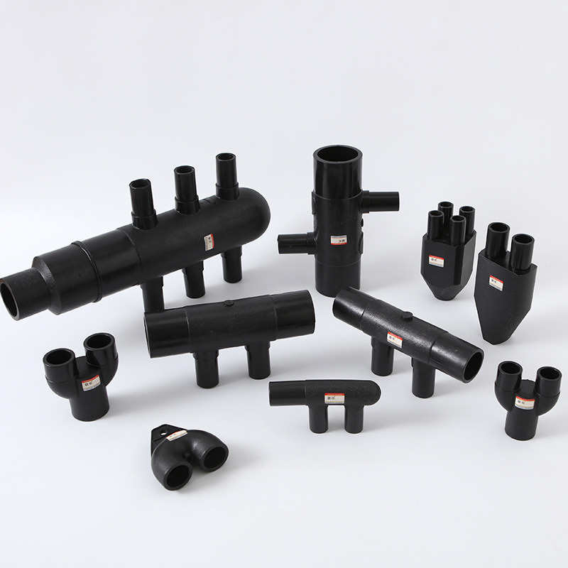 New Arrival HDPE Pipe Fittings Cross Tee Welding 4 Four Way Tee