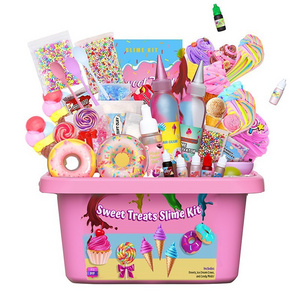 Eco-friendly Children Clay Educational Gifts Play Set Non-toxic Unicorn Bubble Set Crystal Mud DIY Foam Slime Kit Toy