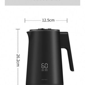 Smart Fashion Design 304 Stainless Steel Black LED Display 1.7l Simplicity Electric Kettle