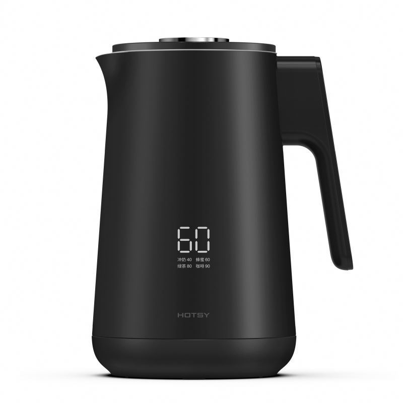 Smart Fashion Design 304 Stainless Steel Black LED Display 1.7l Simplicity Electric Kettle