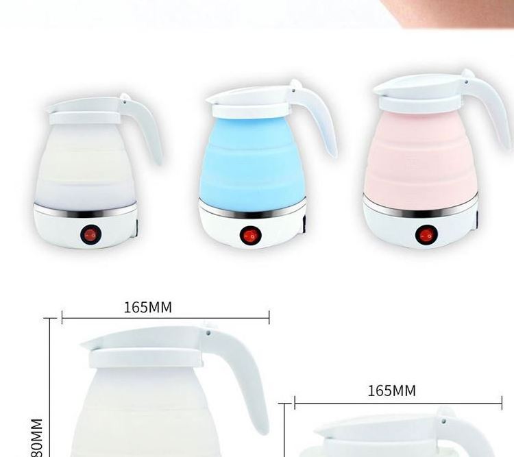 High Quality Wholesale Travel foldable kettle Mini Folding Electric Collapsible Silicone Outdoor Portable Kettle