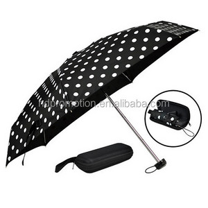 Gift 5 folding super mini folding umbrella with case