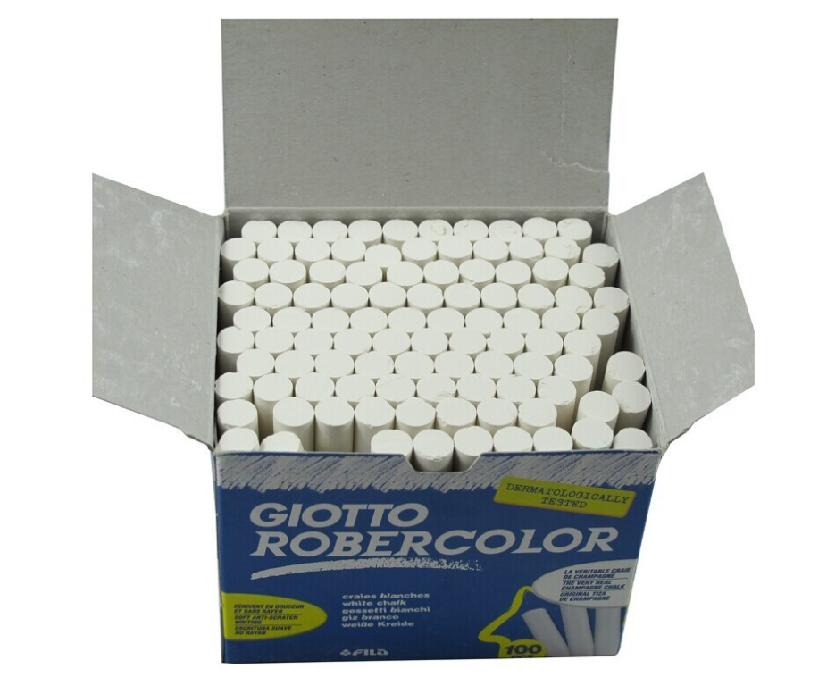 New HOT School White Calcium Chalk Coated Colored Sidewalk Chalk for Writing