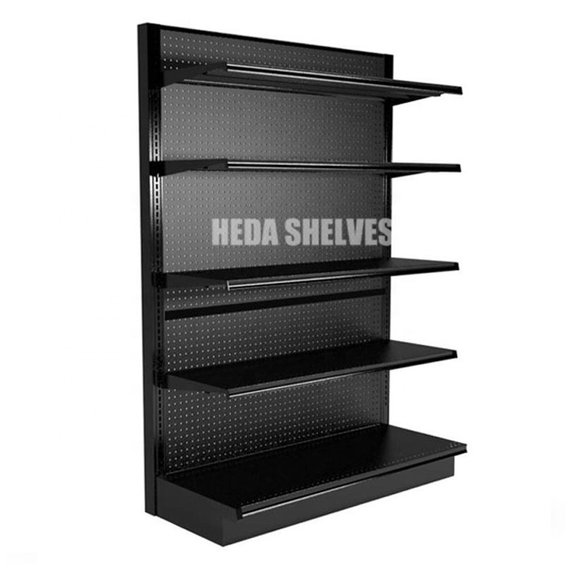 Black Gondola Shelving For Retail Store Lozier Style Convenience Store Shelving OEM/ODM Madix Gondola Shelving