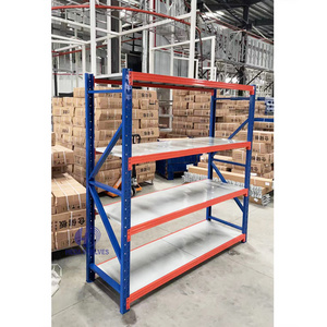 Metal Light Duty Racking 4 Level Boltless Storage Rack And Shelves Steel Industrial 5 Layer Storage Rack Boltless Shelving