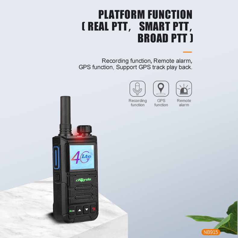 Chierda NB915 Long Range Walkie Talkies Range Channels Walkie Talkie 100 200 500 1000 Miles Handheld Support Dual Sim Card 3.7V