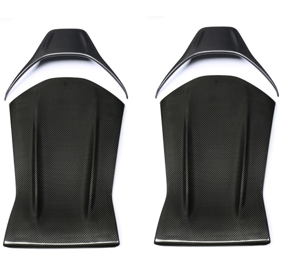 Glossy / Matt Surface Carbon Fiber Seat Back Frame Decor Cover Trim For Benz AMG CLA GLA A45 E63 C63