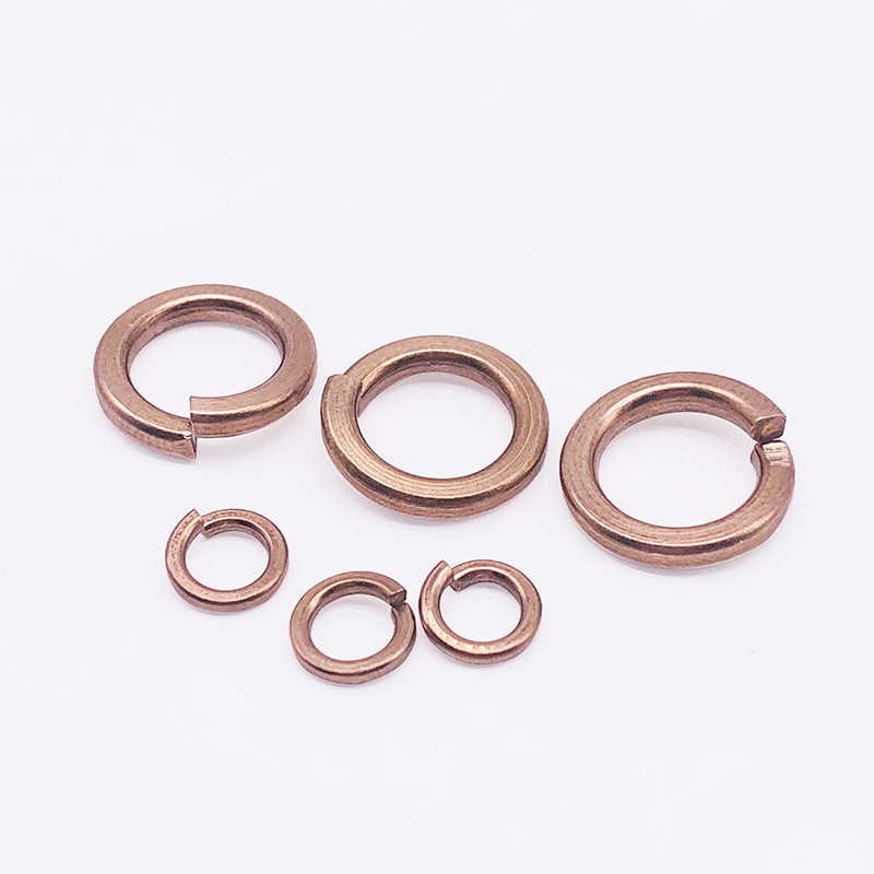 Handan Factory Custom Brass Copper Spring Lock Washers M1.6 M2 M3 M4 M5 M6 M8 M10 M12 M14 M16 M20