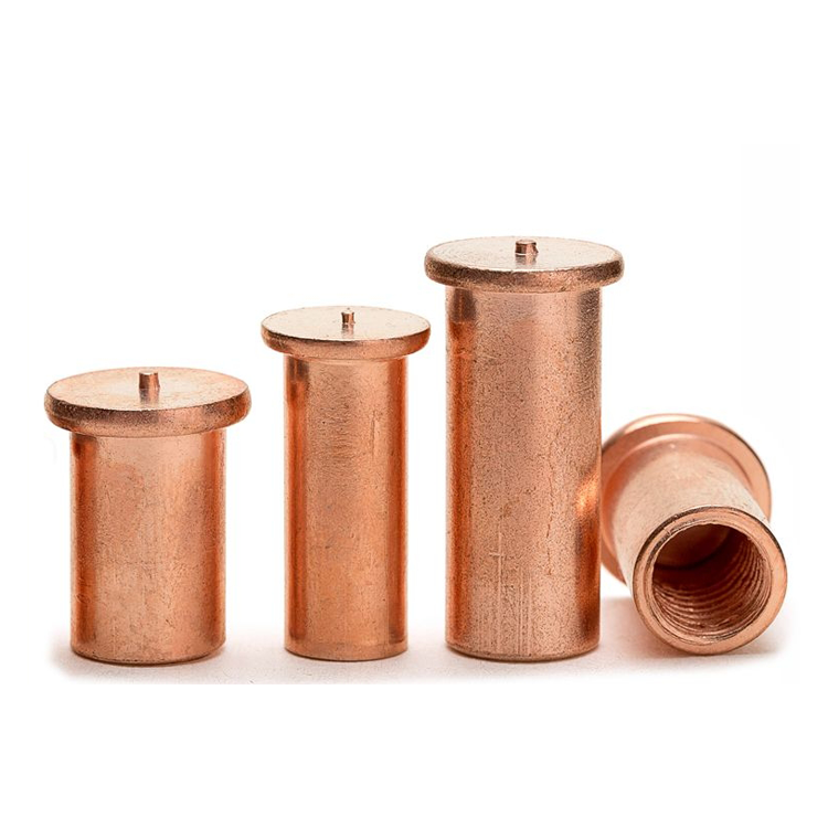 High quality copper plated inner thread welding studs spot welding nut