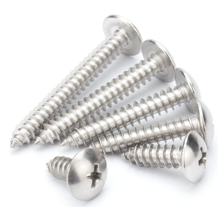 Stainless Steel 304 316 Truss Pan Mushroom Umbrella Head Cross Wood Self Tapping Screw