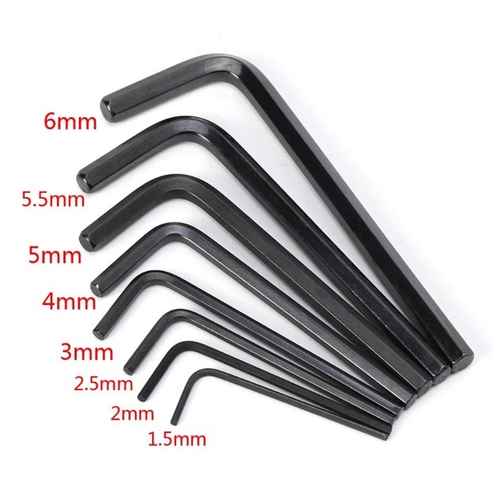 HS Factory Supply 2mm flat head t handle 3mm hex key wrench L Shaped allen keys set