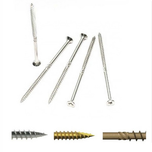 Pan flat head screw torx square drive robertson wood self tapping decking screws stainless steel