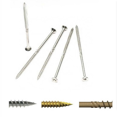 Pan flat head screw torx square drive robertson wood self tapping decking screws stainless steel