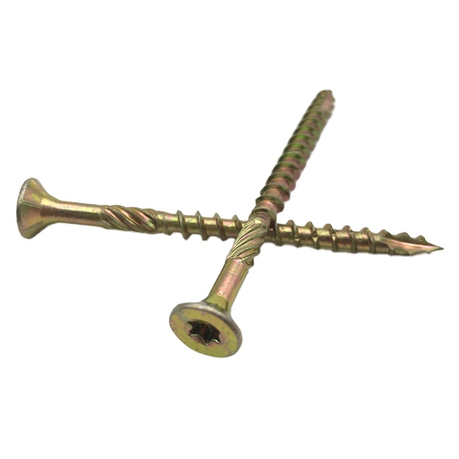 DIN7892 Yellow Zinc Torx CSK Head Tapping Chipboard screw for Drywall Wooden Products