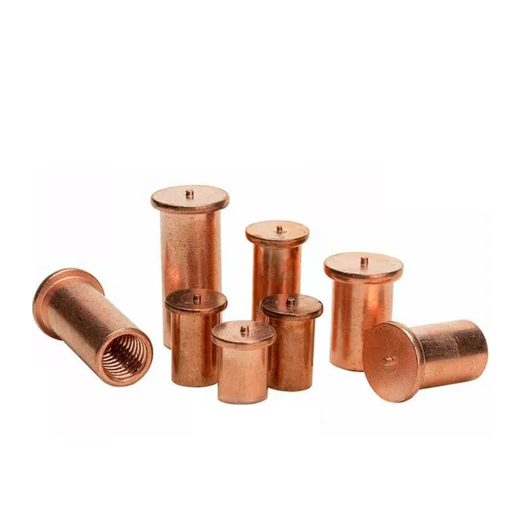 High quality copper plated inner thread welding studs spot welding nut